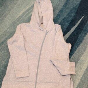 Brushed Terry T by Talbots Blue Asymmetric Zip up Hoodie, size Large, GUC